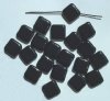 20 15mm Flat Square Diagonal Drilled Black